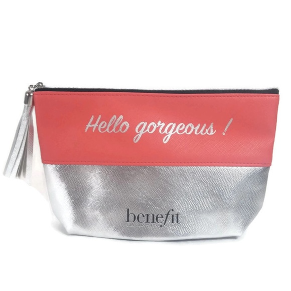 NEW Benefit Cosmetics Bag Makeup Change Purse Pink - Picture 1 of 8